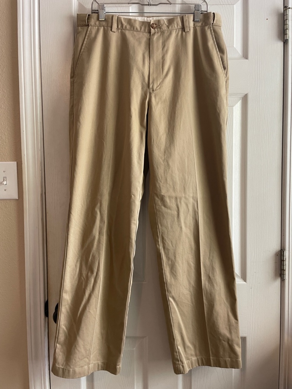 L.L. Bean 35x32 Khaki Comfort Waist Cotton Pants